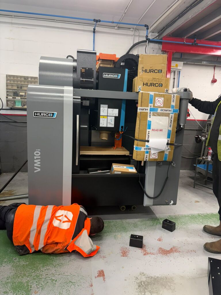 Hurco 3-Axis CNC machine being configured
